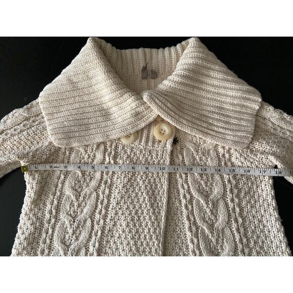 CASLON Cream Cable Knit Fisherman Sweater sz S - Picture 11 of 12